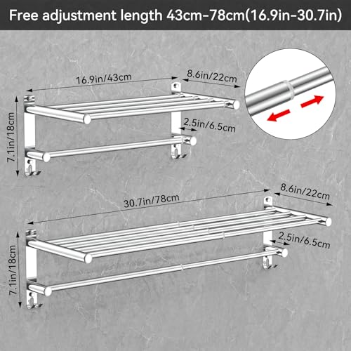 Adjustable Towel Bar for Bathroom Wall Mount17