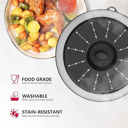 Microwave Splatter Cover Vented for Food with Hook Hole