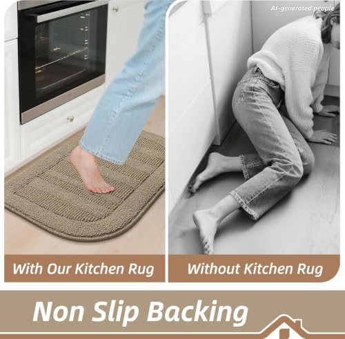 24x36 Inch Kitchen Rugs Non Slip Washable Kitchen Sink Rug (72 Sq Ft)