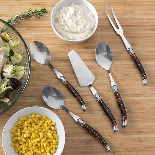 5 Piece Laguiole Tortoise Shell Hostess Set (5 Count)