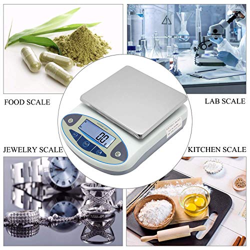 Lab Scale 30kgx0.1g Digital Precision Scale Electronic Balance Laboratory Weighing Industrial Scale Kitchen Counting Scale Scientific Scale Calibrated 110V