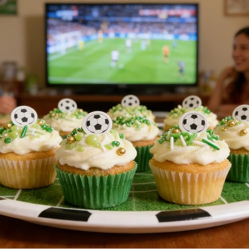 Edible Soccer Sprinkles for Cake Decorating (4.6 Ounce)