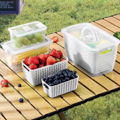 Produce containers for fridge (135.2561 Fl Oz)