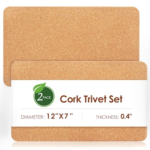 Rectangle Cork Trivets for Hot Dishes