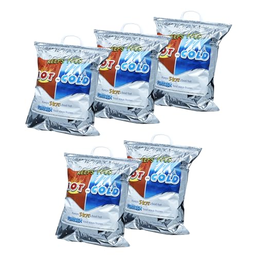 Hot and Cold Insulated Bags for Food Delivery (5 Count)