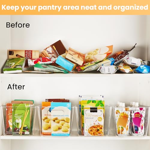 Clear Plastic Storage Organizer Bins (4 Count)