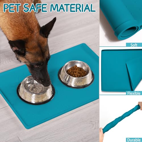 Silicone Cat & Dog Food Mat for Floors Waterproof