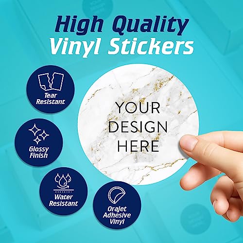 Custom Vinyl Stickers Your Image (100 Count)