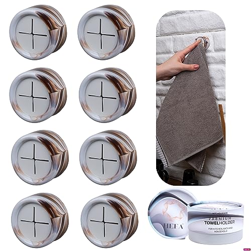 Towel Hooks Dish & Hand Towel Holder (8 Count)