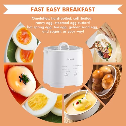 Egg Cooker, 6-in-1 Electric Egg Boiler for Hard Boiled Eggs