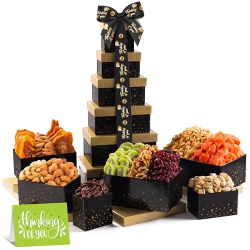 Dried Fruits & Nuts Tower Gift Basket