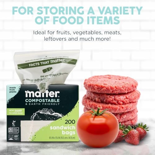 Compostable Sandwich Bags (200 Count)