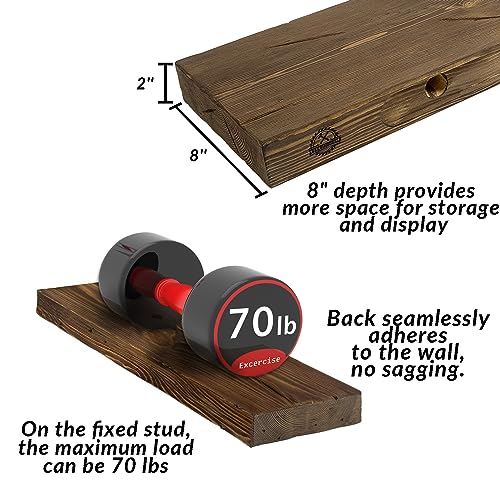 Distressed Floating Shelves 36 inch Long Set of 2 (2 Count)