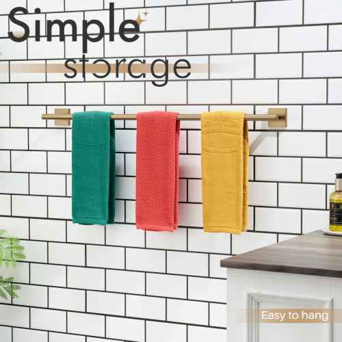 Bathroom Towel Bar 36'' Towel Holder for Bath Kitchen Wall Mount Towel Rails 36 Inch Champagne Bronze Stainless Steel B4005CPG