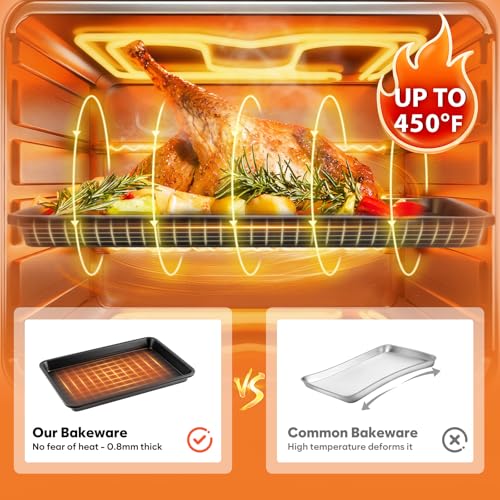 Nonstick Baking Sheet Set with Cooling Rack