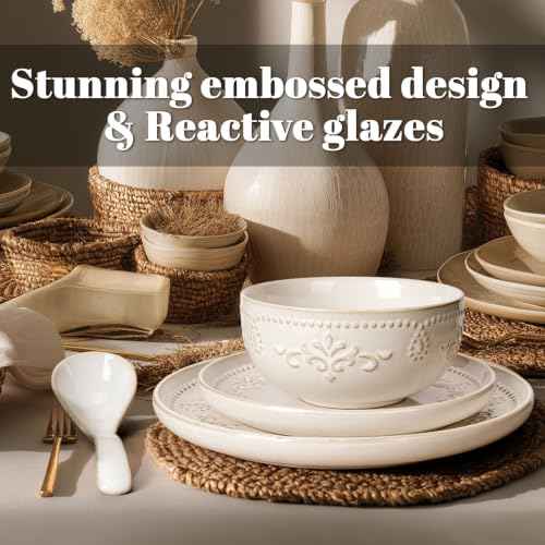 4 Piece Handcrafted Ceramic Dinnerware Set