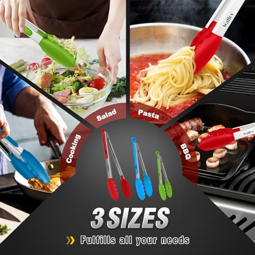 Silicone Tongs for Cooking (3 Count)