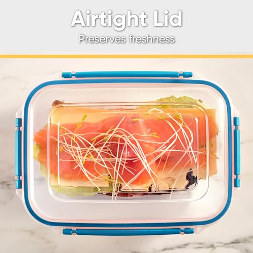 Plastic Food Storage Containers with Airtight Lids (4 Count)