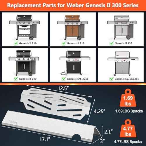 Genesis ii Flavorizer Bars Heat Deflector Replacement Parts