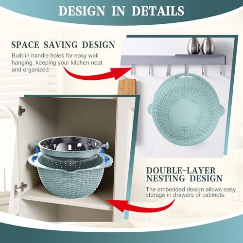 4 1 Colander with Bowl Set