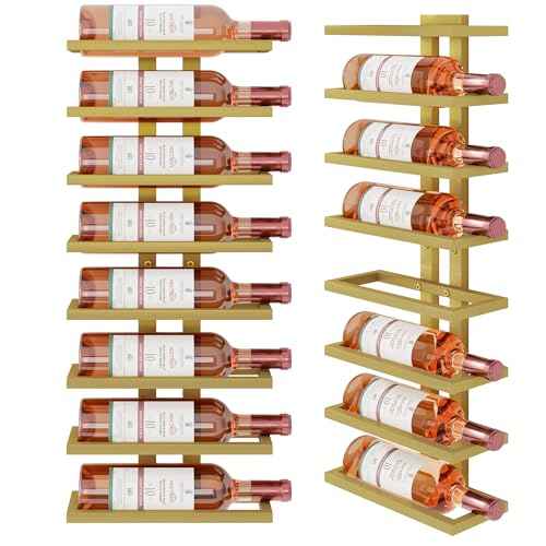 8 Tier Wall Mount Wine Rack (8 Count)