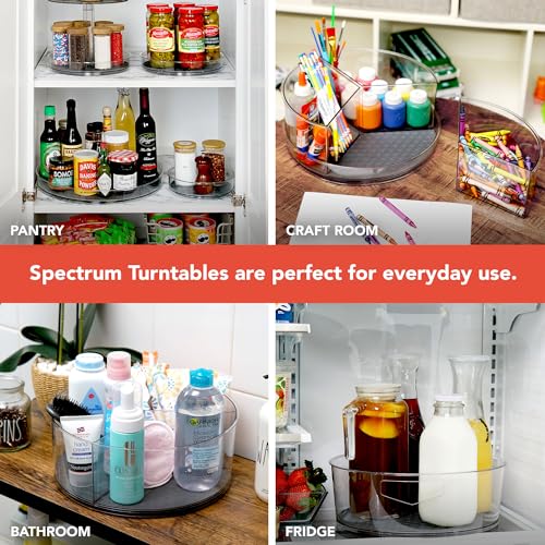 Medium Lazy Susan Organizer 9.5 in for Cabinet Refrigerator Pantry Table Rotating Kitchen Storage Spice Rack Fridge Organization