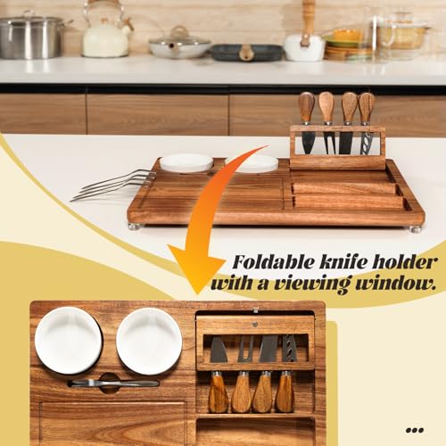 Charcuterie Boards Set with Knives
