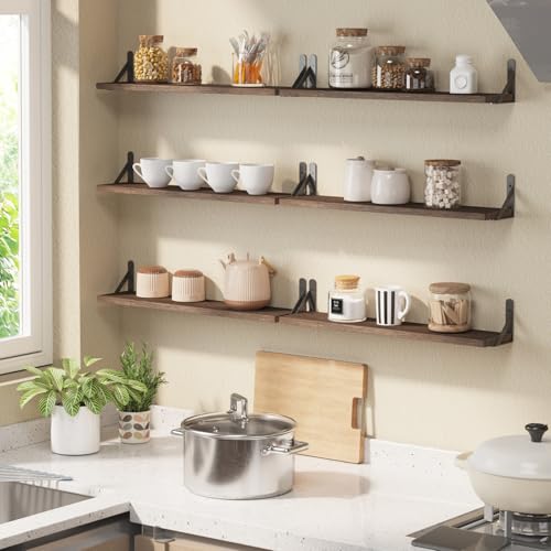 23.6in Floating Shelves for Wall Home Decor (6 Count)