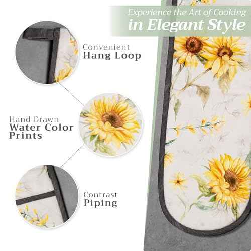 Double Oven Mitts 100% Cotton Double Oven Glove