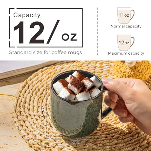 Ceramic Coffee Mugs Set of 6 (6 Count)