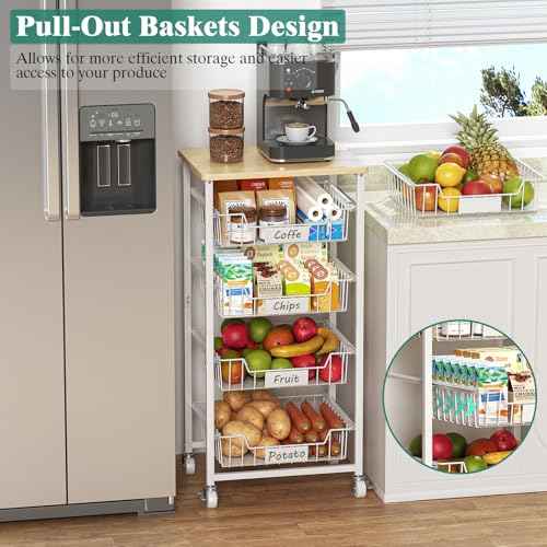 Fruit Vegetable Basket for Kitchen Pantry Storage Organizer