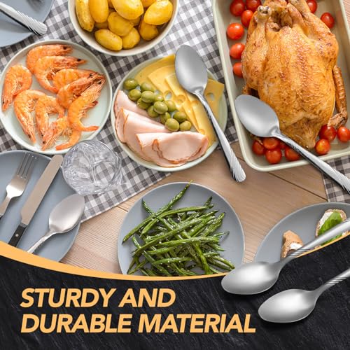 200 Pcs Dinner Spoons Bulk 6.7 Inch Stainless Steel Silverware Set (200 Count)