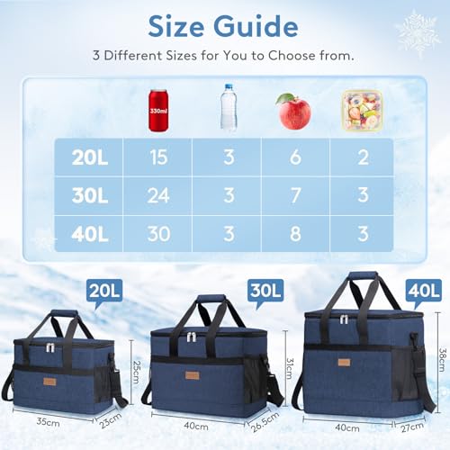 Cooler Bag 60 Cans Collapsible and Insulated Large Lunch Bag Leakproof Soft Cooler Portable for Camping (60 Count)