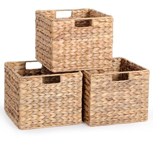12x12x10in Water Hyacinth Storage Basket Large (3 Count)