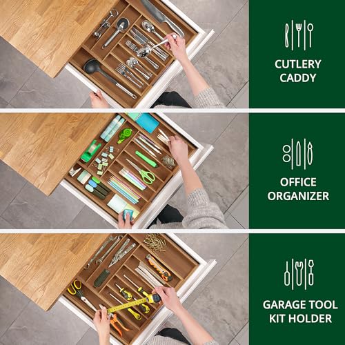 Luxury Bamboo Kitchen Drawer Organizer