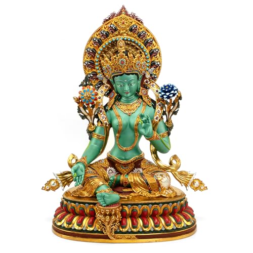 Green Tara Buddha Statue for Zen Decor Indoor
