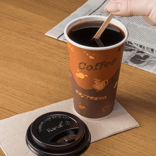 16 oz Paper Hot Coffee Cups [1000 ct] Disposable (1000 Count)