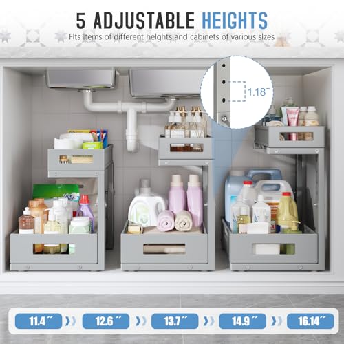 2 Pack Under Sink Storage Organizer (2 Count)