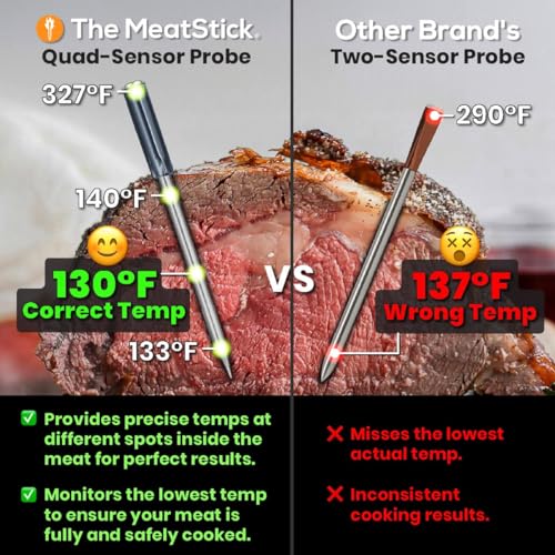 MeatStick 4 Smart Wireless Meat Probe with 4 Sensors & Limited Range