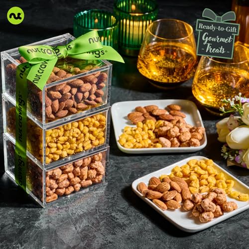 Mixed Nuts Acrylic Tower Gift Basket