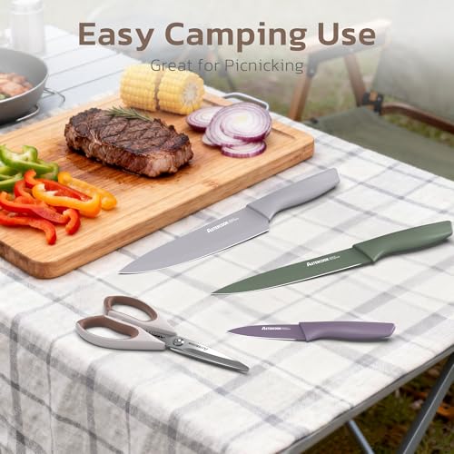 Knife Set 13 Pieces Kitchen Knives Set with Healthy Anti (13 Count)