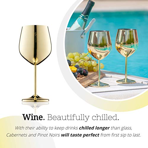Stainless Steel Wine Glass (4 Count)