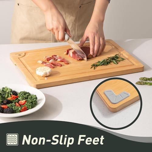 Bamboo Cutting Board Set Non Slip Feet Over Sink Chopping Board Christmas Xmas Birthday Day Gifts Ideas Grandmother Gigi Granny Nana Glamma Mawmaw Yaya Abuela Abuelita Mamaw Mimi Nonna Oma Meme (2 Count)