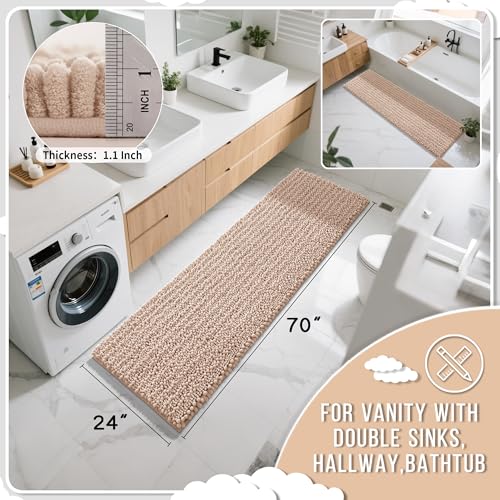 Bathroom Runner Rug 70x24 Inch