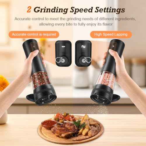 Electric Salt and Pepper Grinder Set (2 Count)