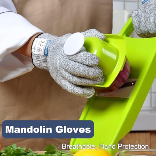 Cut Resistant Gloves Food Grade Level 5 Protection (3 Count)