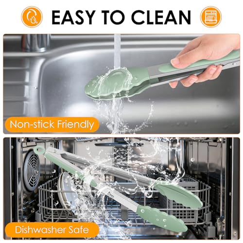 Mini Silicone Kitchen Tongs for Cooking