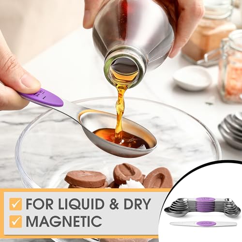 Stainless Steel Magnetic Measuring Spoons Set of 8 (8 Count)