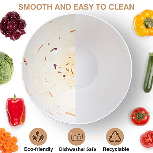 12.6" Extra Large Salad Serving Bowl Set with Wooden Lid&Utensils