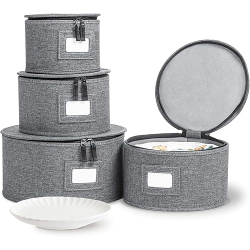 4 Piece China Plate Storage Set